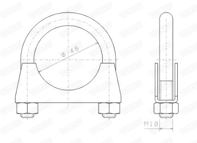Pezzo per fissaggio, Imp. gas scarico
