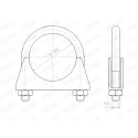 Pezzo per fissaggio, Imp. gas scarico