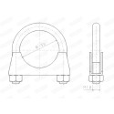 Pezzo per fissaggio, Imp. gas scarico