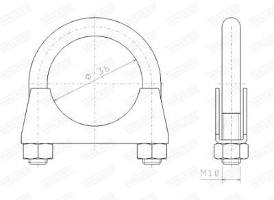 Pezzo per fissaggio, Imp. gas scarico