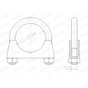 Pezzo per fissaggio, Imp. gas scarico
