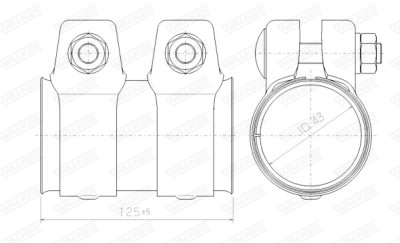 Raccordi per tubi, sistema di scarico WALKER 86142