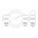 Pezzo per fissaggio, Imp. gas scarico
