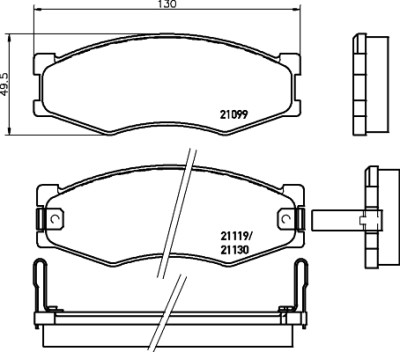 Kit pastiglie freno HELLA 8DB 355 005-621