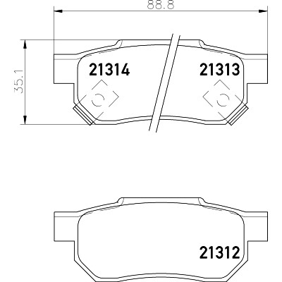 Kit pastiglie freno HELLA 8DB 355 005-731