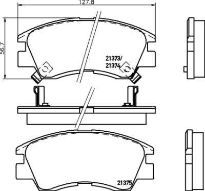 Kit pastiglie freno HELLA 8DB 355 005-781