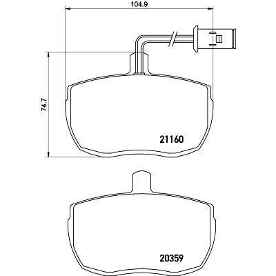 Set di pastiglie freno HELLA 8DB 355 005-831