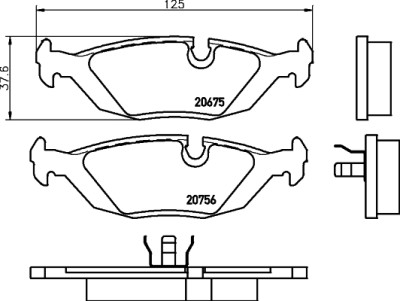 Kit pastiglie freno HELLA 8DB 355 006-041