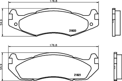 Set di pastiglie freno HELLA 8DB 355 006-371