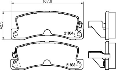 Kit pastiglie freno HELLA 8DB 355 006-431