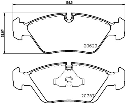 Set di pastiglie freno HELLA 8DB 355 006-511