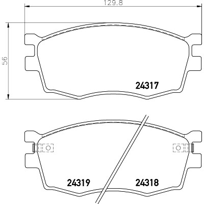 Kit pastiglie freno HELLA 8DB 355 006-951