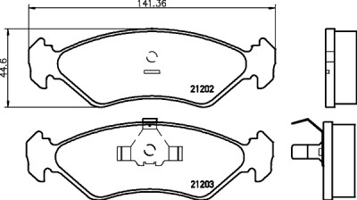 Kit pastiglie freno HELLA 8DB 355 007-391