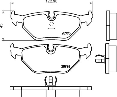 Set di pastiglie freno HELLA 8DB 355 007-421
