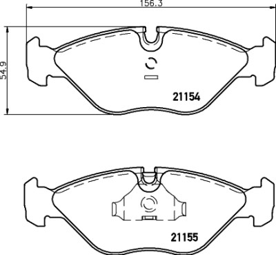 Set di pastiglie freno HELLA 8DB 355 007-591