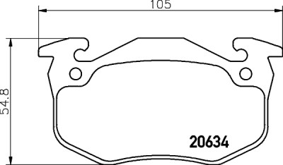 Set di pastiglie freno HELLA 8DB 355 007-661