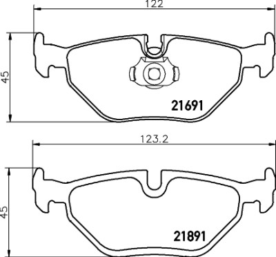 Kit pastiglie freno HELLA 8DB 355 007-981