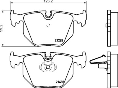 Kit pastiglie freno HELLA 8DB 355 008-091