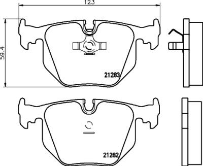 Set di pastiglie freno HELLA 8DB 355 008-121