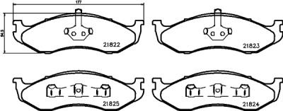 Kit pastiglie freno HELLA 8DB 355 008-231