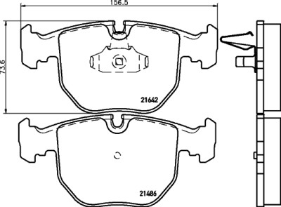 Kit pastiglie freno HELLA 8DB 355 008-281