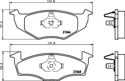 Kit pastiglie freno HELLA 8DB 355 008-351