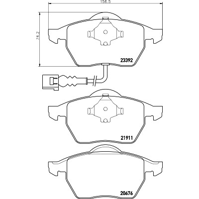 Set di pastiglie freno HELLA 8DB 355 008-471