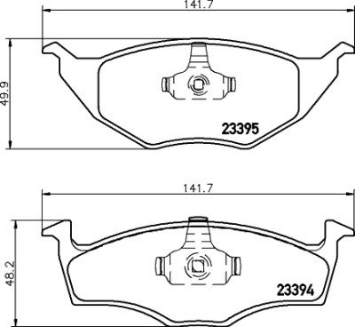 Set di pastiglie freno HELLA 8DB 355 008-481