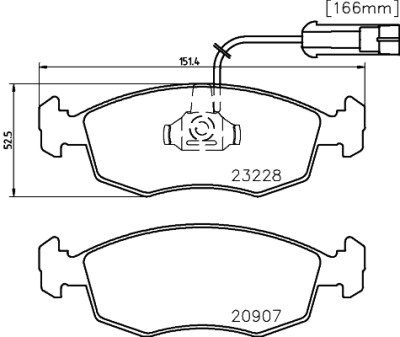 Kit pastiglie freno HELLA 8DB 355 008-521