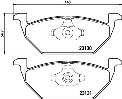 Kit pastiglie freno HELLA 8DB 355 008-591