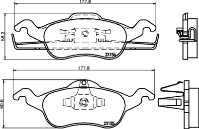 Kit pastiglie freno HELLA 8DB 355 008-621
