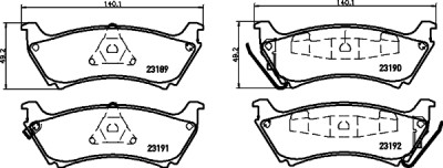 Set di pastiglie freno HELLA 8DB 355 008-671
