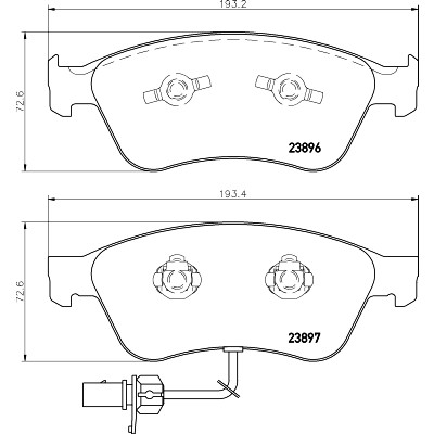 Set di pastiglie freno HELLA 8DB 355 009-211