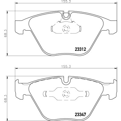 Set di pastiglie freno HELLA 8DB 355 009-271