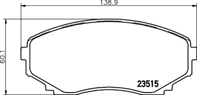 Set di pastiglie freno HELLA 8DB 355 009-641