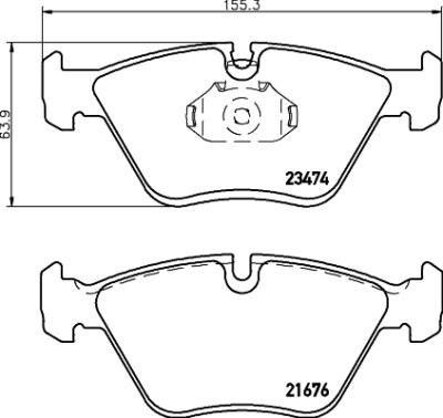 Set di pastiglie freno HELLA 8DB 355 009-651