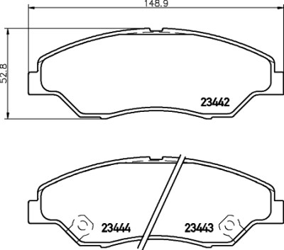 Kit pastiglie freno HELLA 8DB 355 009-701
