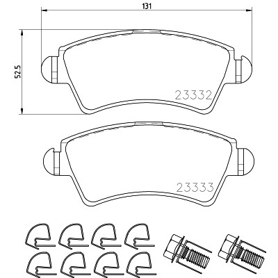 Kit pastiglie freno HELLA 8DB 355 009-871