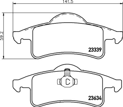 Kit pastiglie freno HELLA 8DB 355 009-891