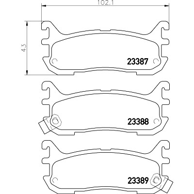 Set di pastiglie freno HELLA 8DB 355 009-911