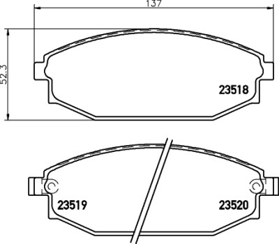 Kit pastiglie freno HELLA 8DB 355 009-961