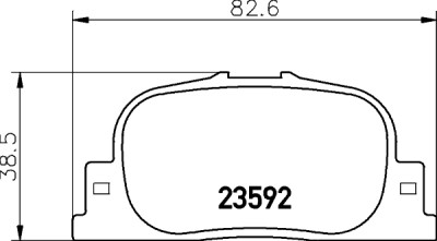 Set di pastiglie freno HELLA 8DB 355 010-001
