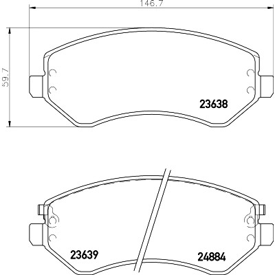 Kit pastiglie freno HELLA 8DB 355 010-051