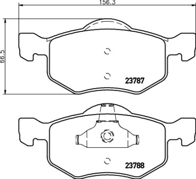 Set di pastiglie freno HELLA 8DB 355 010-141