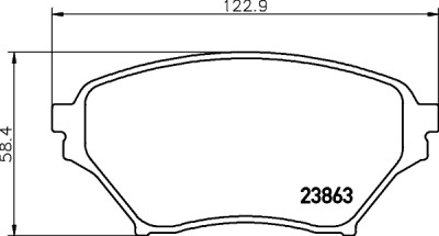 Set di pastiglie freno HELLA 8DB 355 010-261