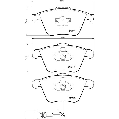 Set di pastiglie freno HELLA 8DB 355 010-351