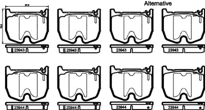 Set di pastiglie freno HELLA 8DB 355 010-381
