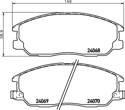 Set di pastiglie freno HELLA 8DB 355 010-451