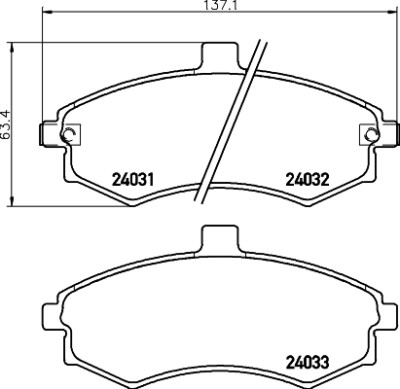 Kit pastiglie freno HELLA 8DB 355 010-481