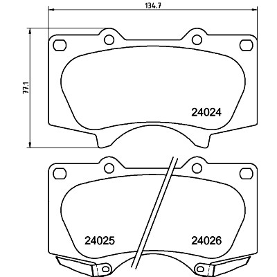 Kit pastiglie freno HELLA 8DB 355 010-491